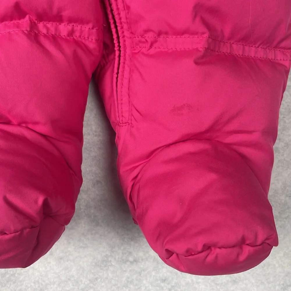 Ralph Lauren faux fur lined hood pink 6m down feather baby bunting
